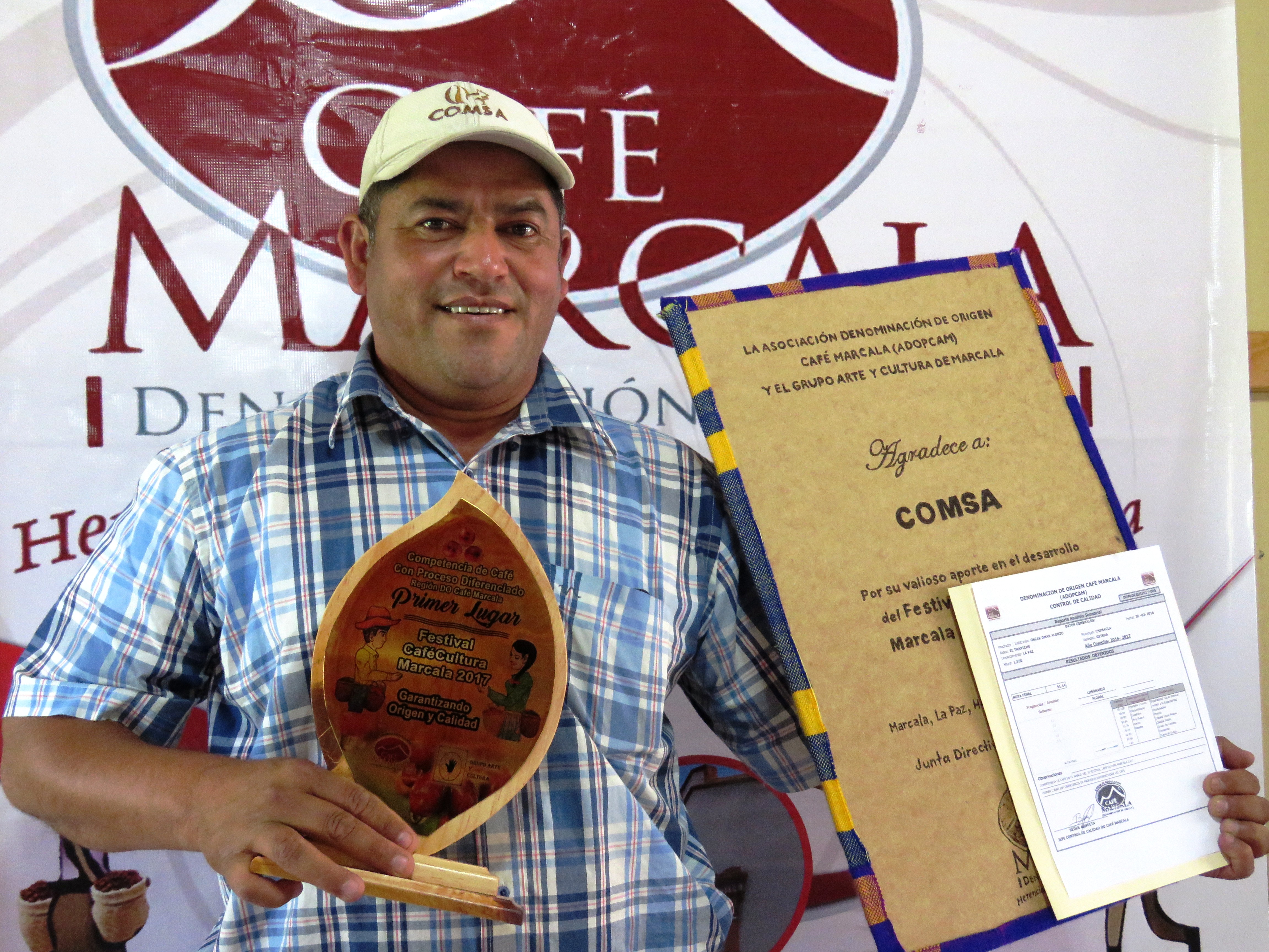 Socio de COMSA gana competencia de café de la DO Marcala